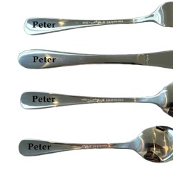 Nordahl Andersen bestik m. smølferne farvet