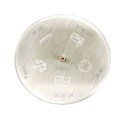 Nordahl Andersen Bordflag m. dåbsmotiver 40 cm krom