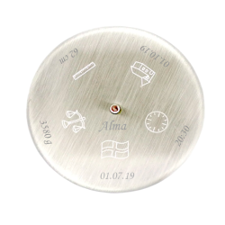 Nordahl Andersen Bordflag med dåbsmotiver 30 cm fortinnet