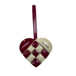 Julehjerte i metal 13 cm -...