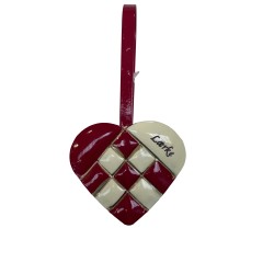 Julehjerte i metal 13 cm -...