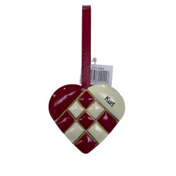 Julehjerte i metal 13 cm -...