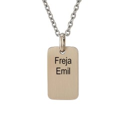 Dogtag stål mat