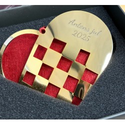 Færdig graveret julehjerte...