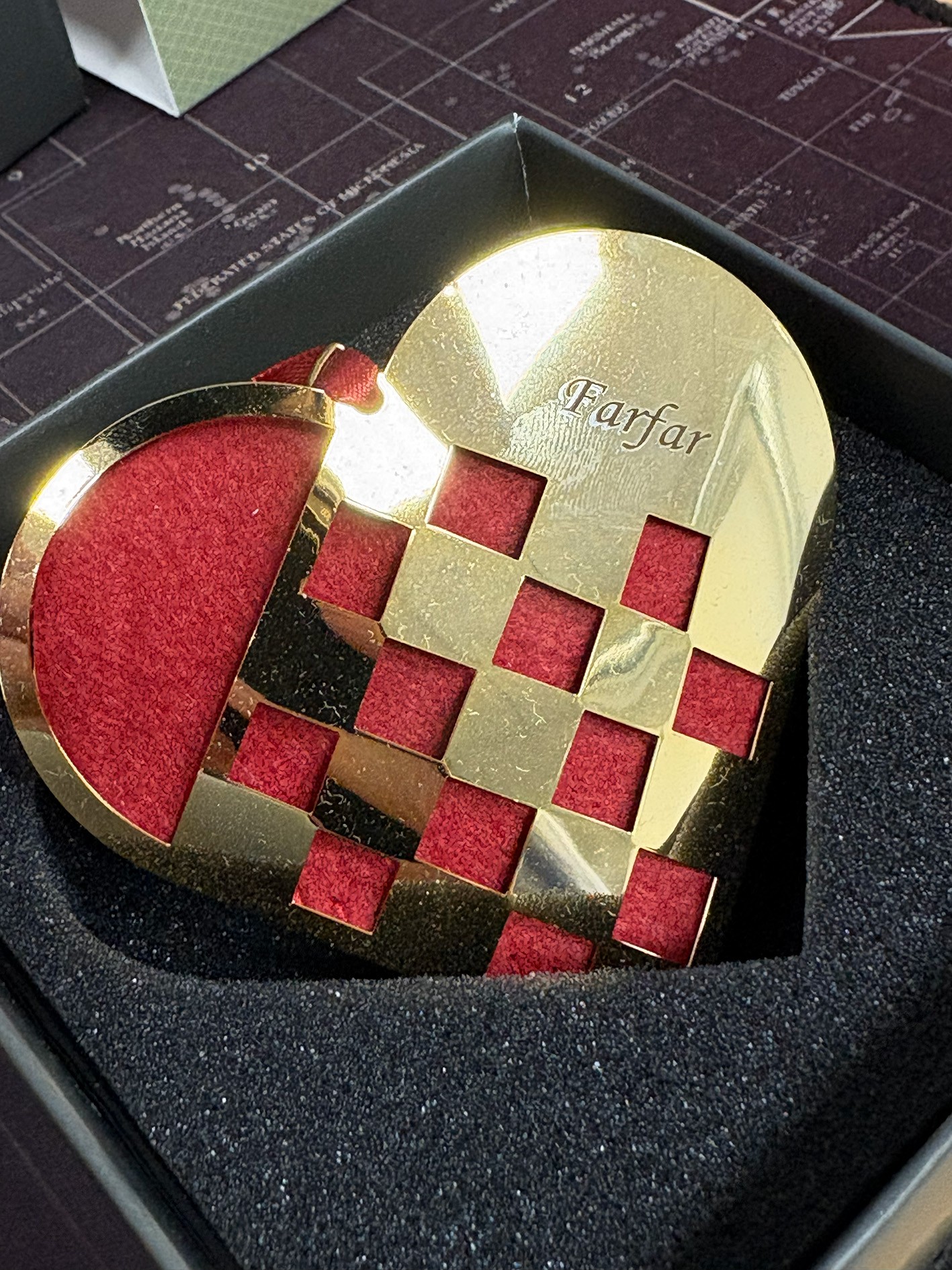 copy of Færdig graveret julehjerte med " Aviaya "