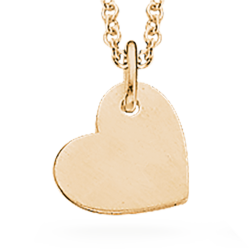 Scrouples Lovetag hjerte forgyldt vedhæng inkl. kæde