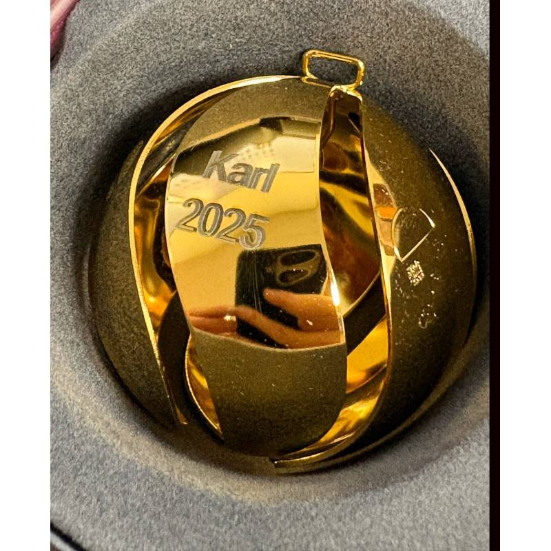 FÆRDIG graverede julekugle fra Georg Jensen " Karl 2025 "