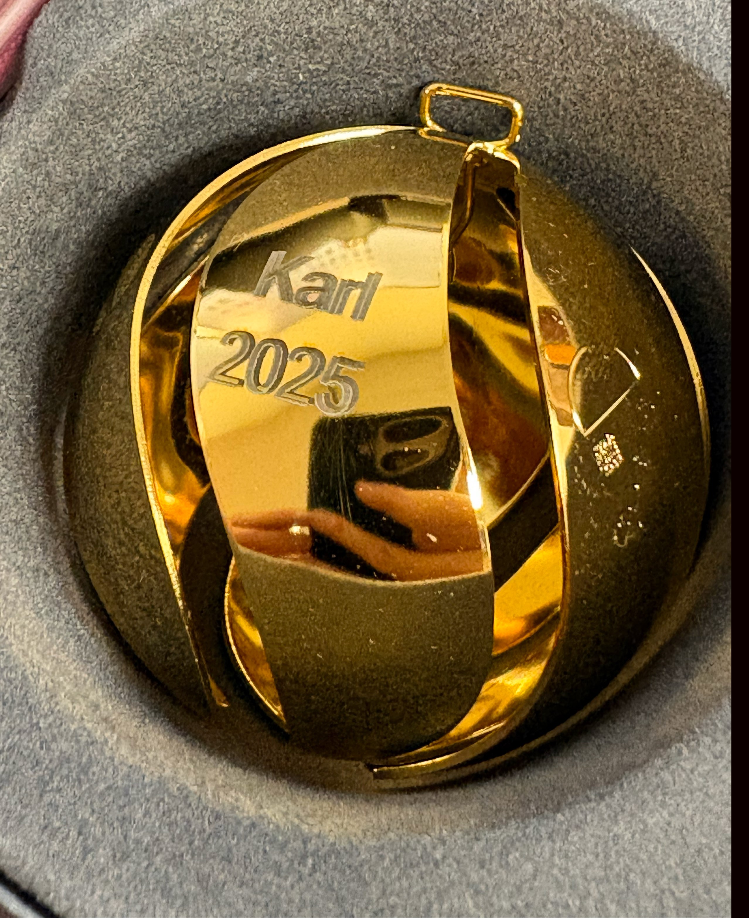 FÆRDIG graverede julekugle fra Georg Jensen " Karl 2025 "