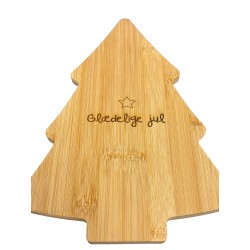 Juletræ skærebræt med "...