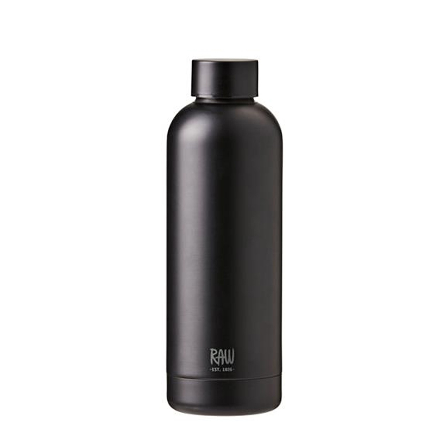 RAW TO GO Termoflaske med navn/tekst, 1 L, Matte Black