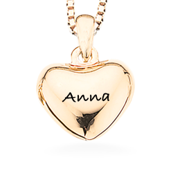 Scrouples Hjerte forgyldt 9 x 10 mm inkl. kæde