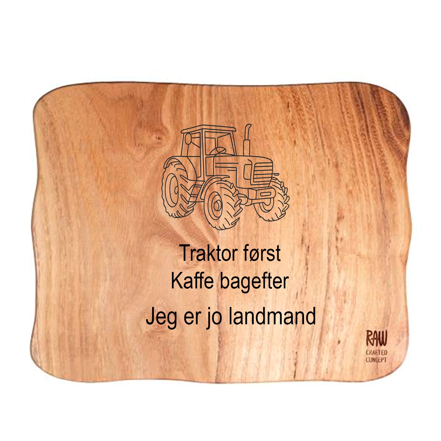 RAW Teak skærebræt til landmand 32 x 24 x 2 cm