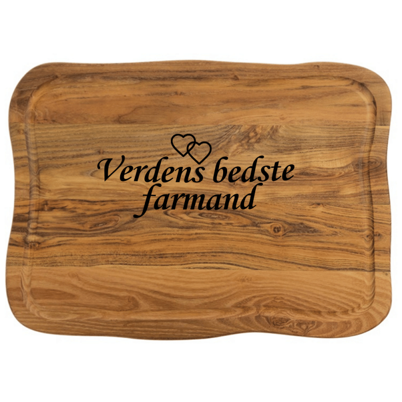 RAW Teak skærebræt 40 x 26 x 2 cm