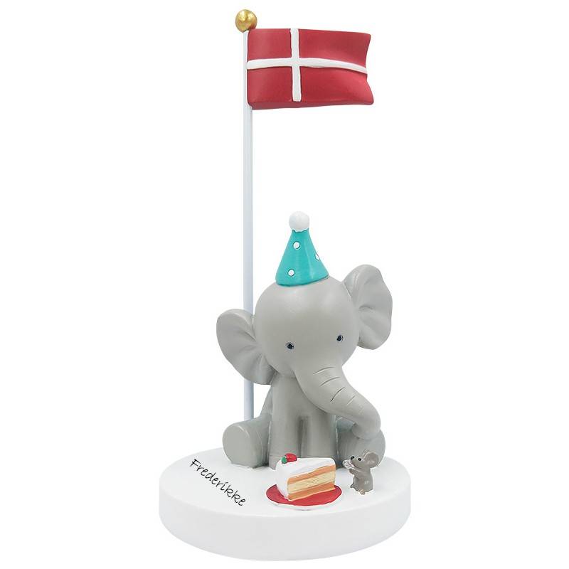 Kids by Friis Bordflag, elefant med mus og kage