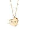 Nordahl Andersen SARANOR hjerte halskæde forgyldt m/ Kubisk zirkonia