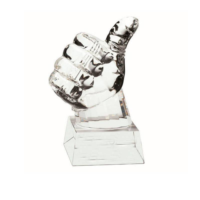 'THUMBS UP' glas statuette