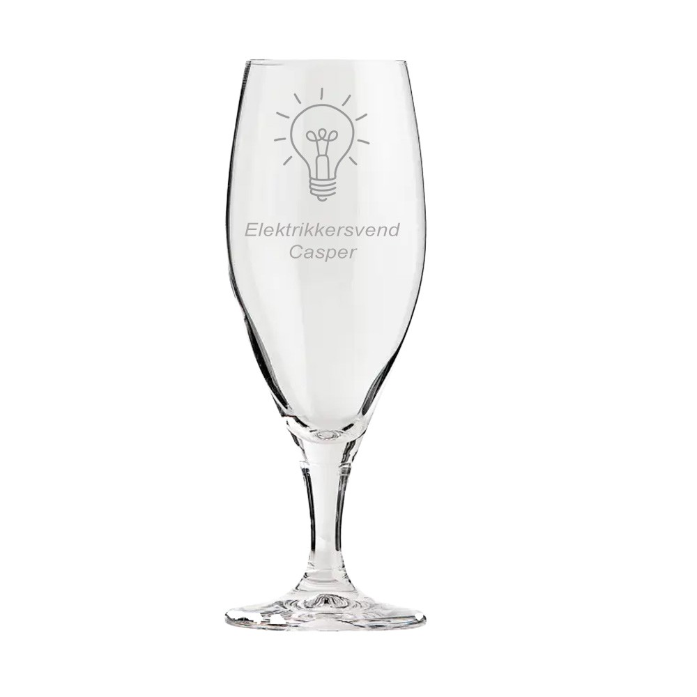 Ølglas til udlært elektriker