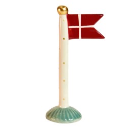 Speedtsberg flag 19 cm - Hvid med guld prikker