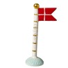 Speedtsberg flag 19 cm - hvid med striber