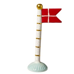 Speedtsberg flag 19 cm - hvid med striber