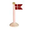 Speedtsberg flag 14 cm - lyserød med prikker