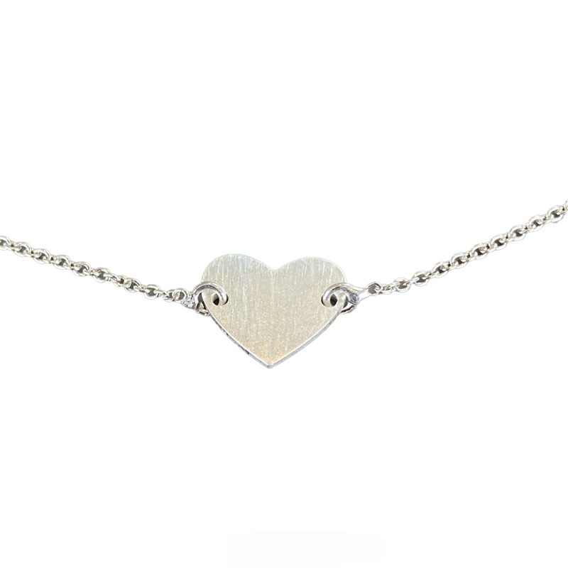 Billede af Scrouples Lovetag hjerte armbånd sølv 17 + 2 cm