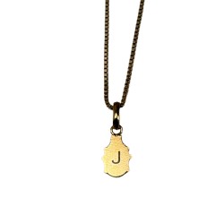 Scrouples Mariehøne halskæde med " Graverede J "