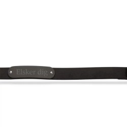 Scrouples FORCE Læderarmbånd sort med sort metal 21 cm