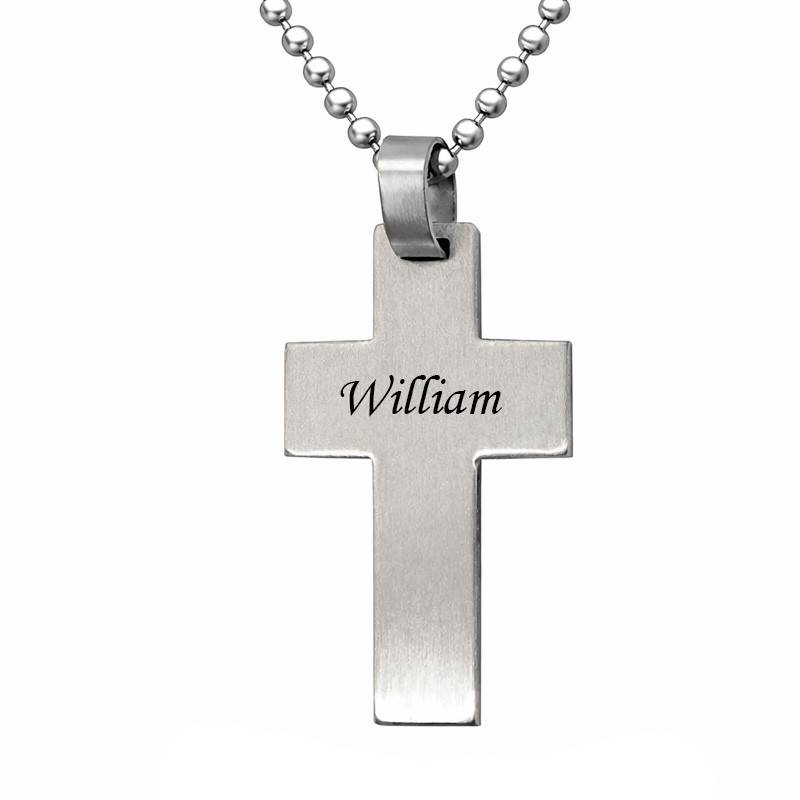 Dahl Kors massiv stål vedhæng inkl. kæde