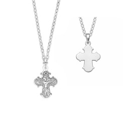 Nordahl Andersen Rhod. sølvhalskæde m/dagmarkors 8 x 10 mm