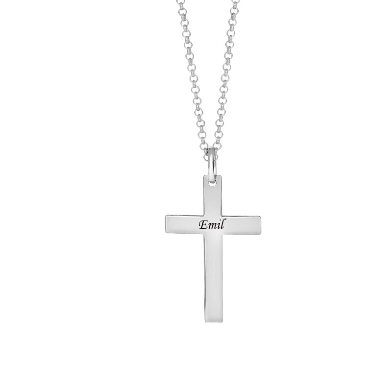 SON of Noa stål kors 20 x 29 mm inkl. kæde