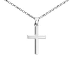 Siersbøl Kors massiv sølv vedhæng 24 x 15,5 mm inkl. kæde