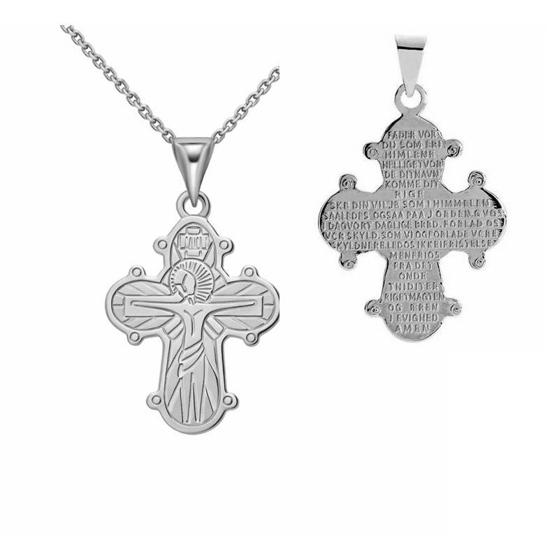 Nordahl Andersen Dagmarkors vedhæng sølv inkl. kæde m fadervor