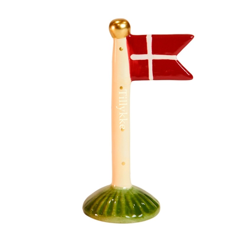 Speedtsberg flag 14 cm - Beige med prikker