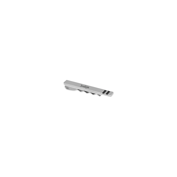 Slipsenål i børstet stål med 2 sorte striber → Se det store udvalg her