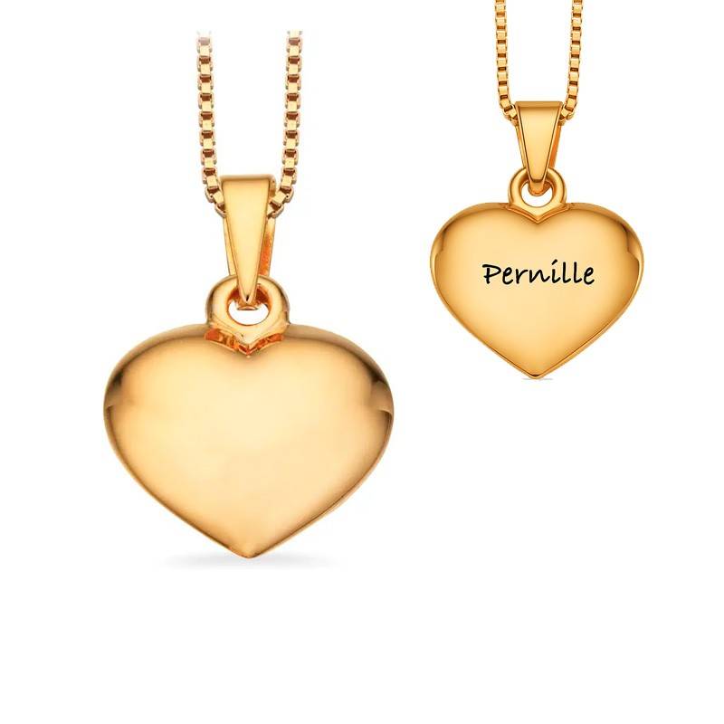 Scrouples Buttet hjerte guld 8 kt. inkl. kæde