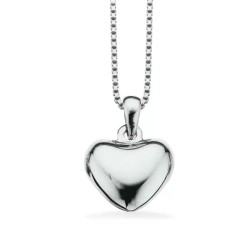 Scrouples Hjerte sølv 11 x 12 mm inkl. kæde