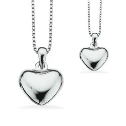Scrouples Hjerte sølv 9 x 10 mm inkl. kæde