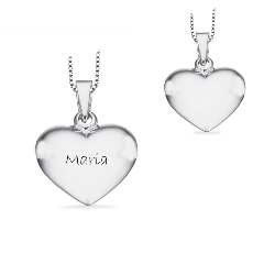 Scrouples Hjerte Sølv glat...