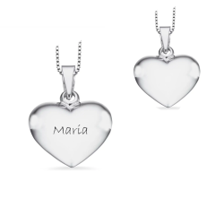 Scrouples Hjerte Sølv glat...