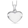 Scrouples Hjerte Sølv glat 11 x 13 mm inkl. kæde