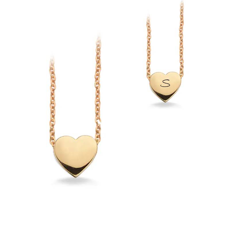 Scrouples Hjerte forgyldt 7 x 6 mm inkl. kæde