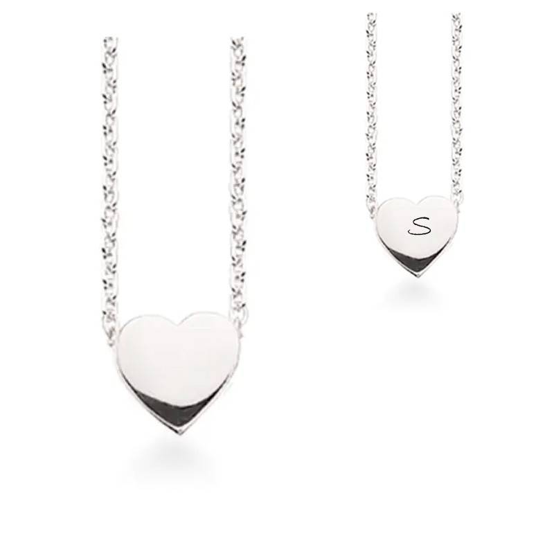 Scrouples Hjerte sølv 7 x 6 mm inkl. kæde