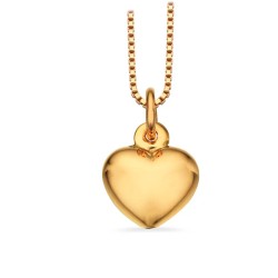 Scrouples Hjerte vedhæng 8 kt. guld inkl. kæde 8 x 9 mm