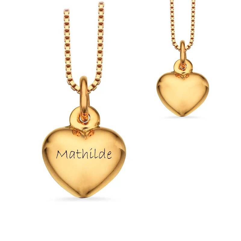Scrouples Hjerte vedhæng 8 kt. guld inkl. kæde 8 x 9 mm