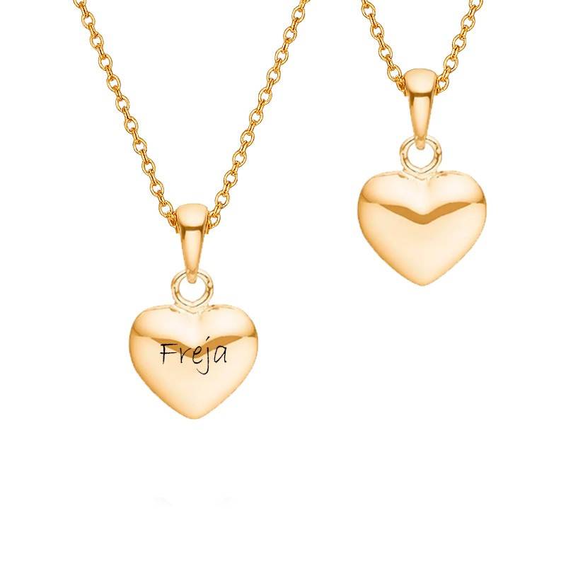 Nordahl Andersen Hjerte vedhæng forgyldt 11 x 13 mm inkl. kæde