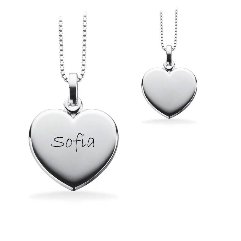 scrouples Hjerte sølv vedhæng inkl. kæde 16 x 17 mm