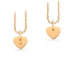 Scrouples Lovetag charms forgyldt hjerte vedhæng inkl. kæde