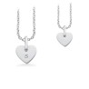 Scrouples Lovetag charms sølv hjerte vedhæng inkl. kæde