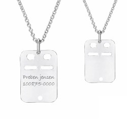 Dahl ID skilt sølv 20 x 30...